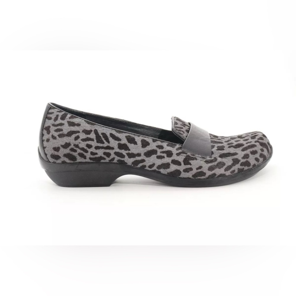 Dansko Oskana Cheetah Hair Calf Gray  Loafers slip On  Women's  37